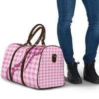 Pink Hawaii Palaka Travel Bag Hawaiian Honohono Lei