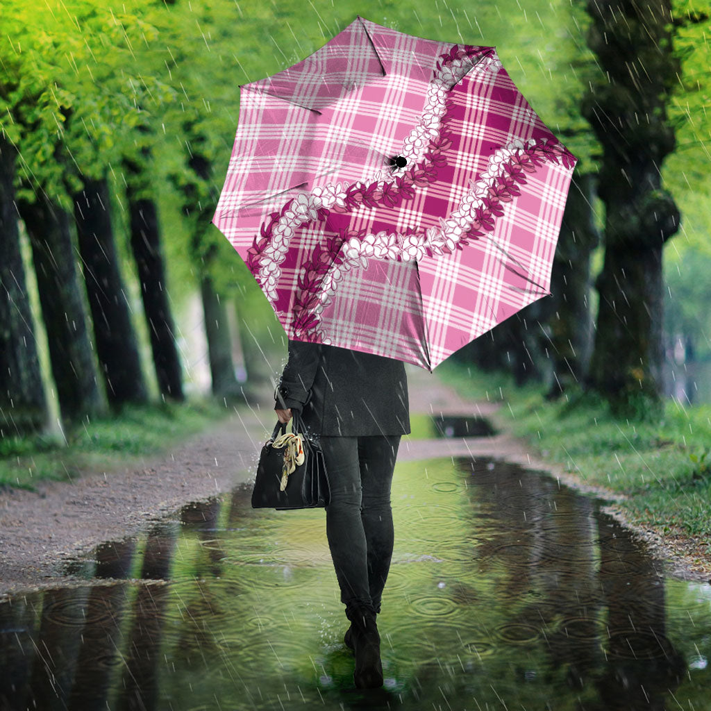 Pink Hawaii Palaka Umbrella Hawaiian Honohono Lei