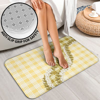 Yellow Hawaii Palaka Bathroom Set Hawaiian Honohono Lei