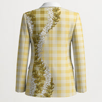Yellow Hawaii Palaka Blazer Hawaiian Honohono Lei