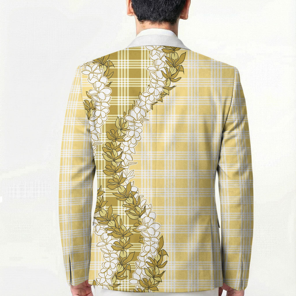 Yellow Hawaii Palaka Blazer Hawaiian Honohono Lei