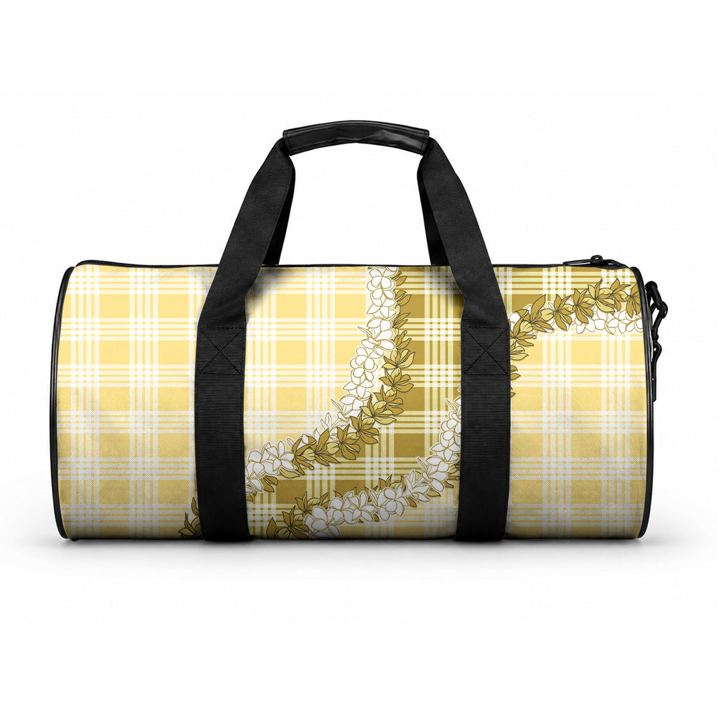Yellow Hawaii Palaka Duffle Bag Hawaiian Honohono Lei LT05 One size Yellow - Polynesian Pride
