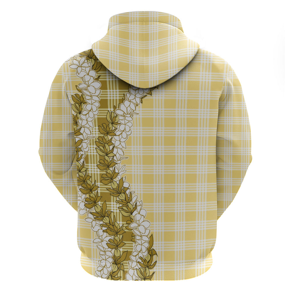 Yellow Hawaii Palaka Hoodie Hawaiian Honohono Lei