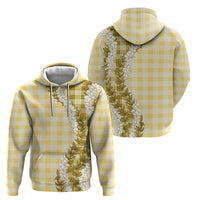 Yellow Hawaii Palaka Hoodie Hawaiian Honohono Lei