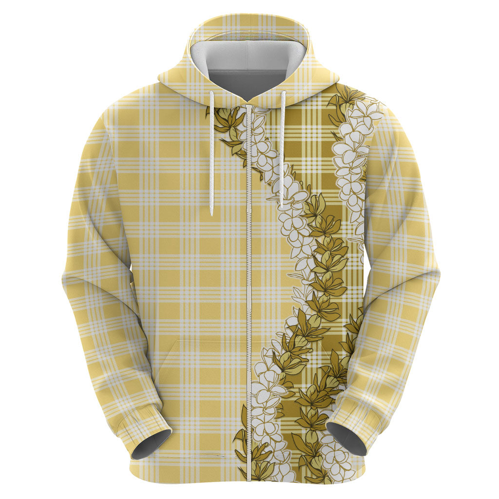 Yellow Hawaii Palaka Hoodie Hawaiian Honohono Lei