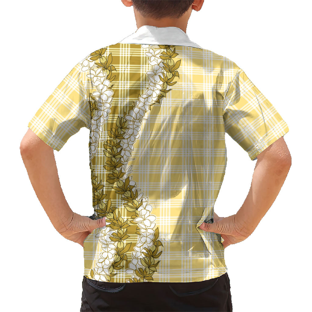Yellow Hawaii Palaka Kid Hawaiian Shirt Hawaiian Honohono Lei