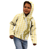 Yellow Hawaii Palaka Kid Hoodie Hawaiian Honohono Lei