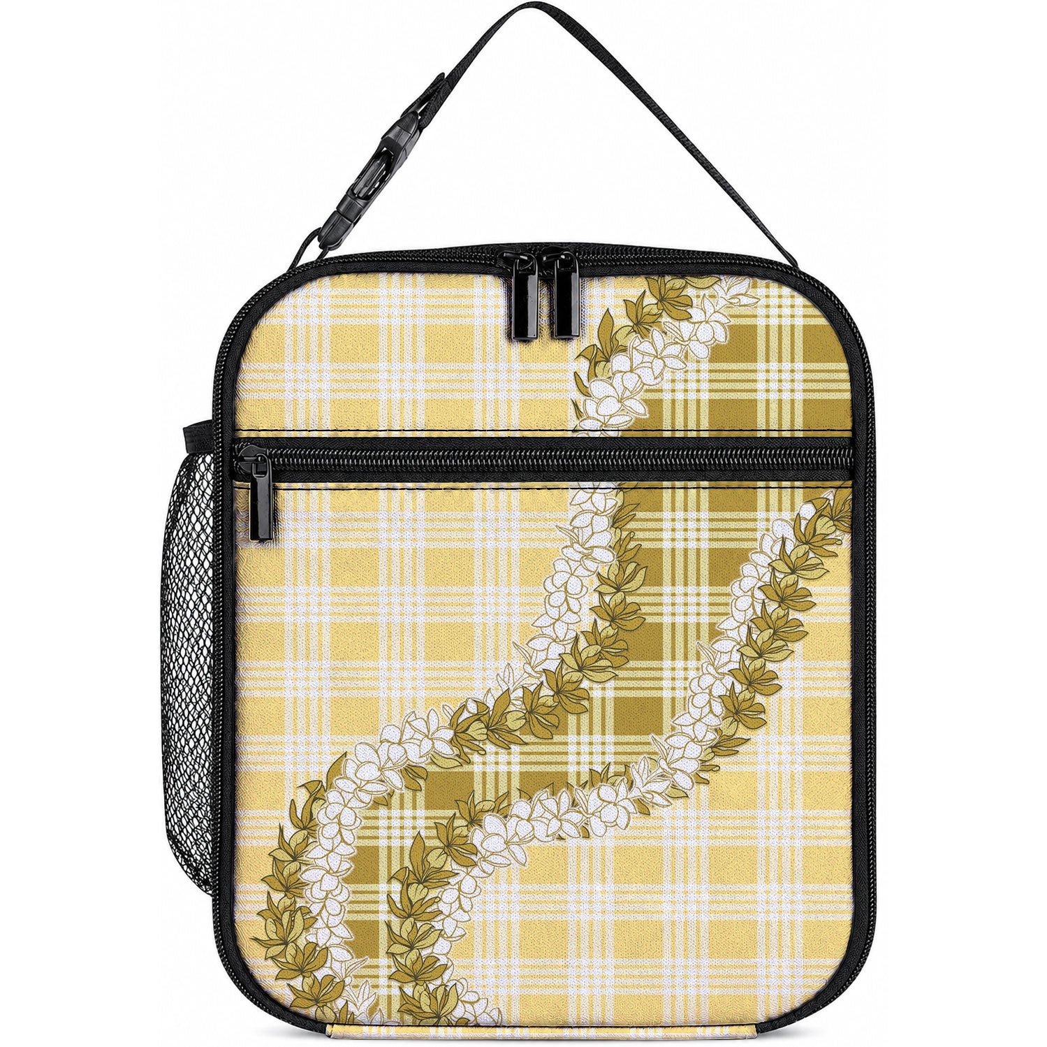 Yellow Hawaii Palaka Lunch Bag Hawaiian Honohono Lei LT05 10.2 × 8.3 × 4.3 inch Yellow - Polynesian Pride