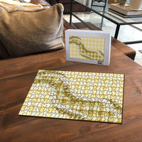 Yellow Hawaii Palaka Puzzle Hawaiian Honohono Lei