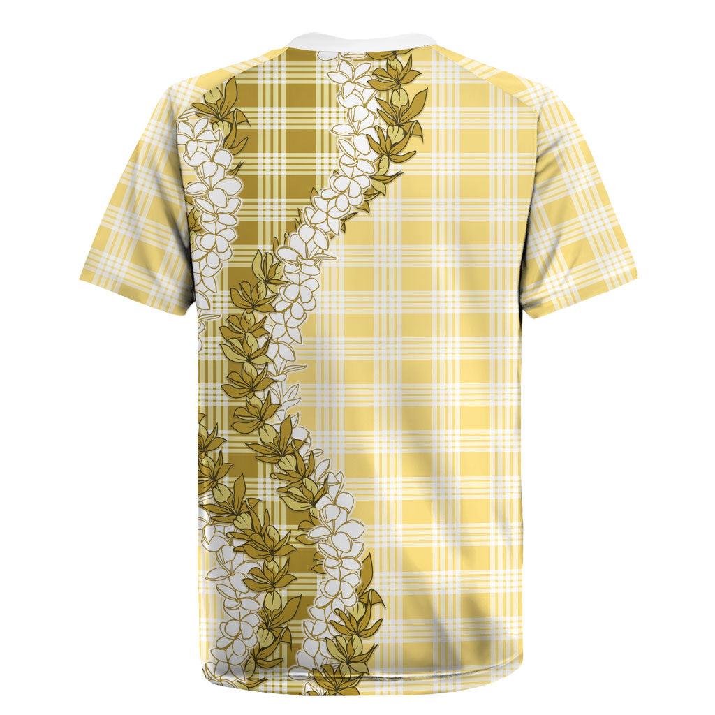 Yellow Hawaii Palaka Rugby Jersey Hawaiian Honohono Lei