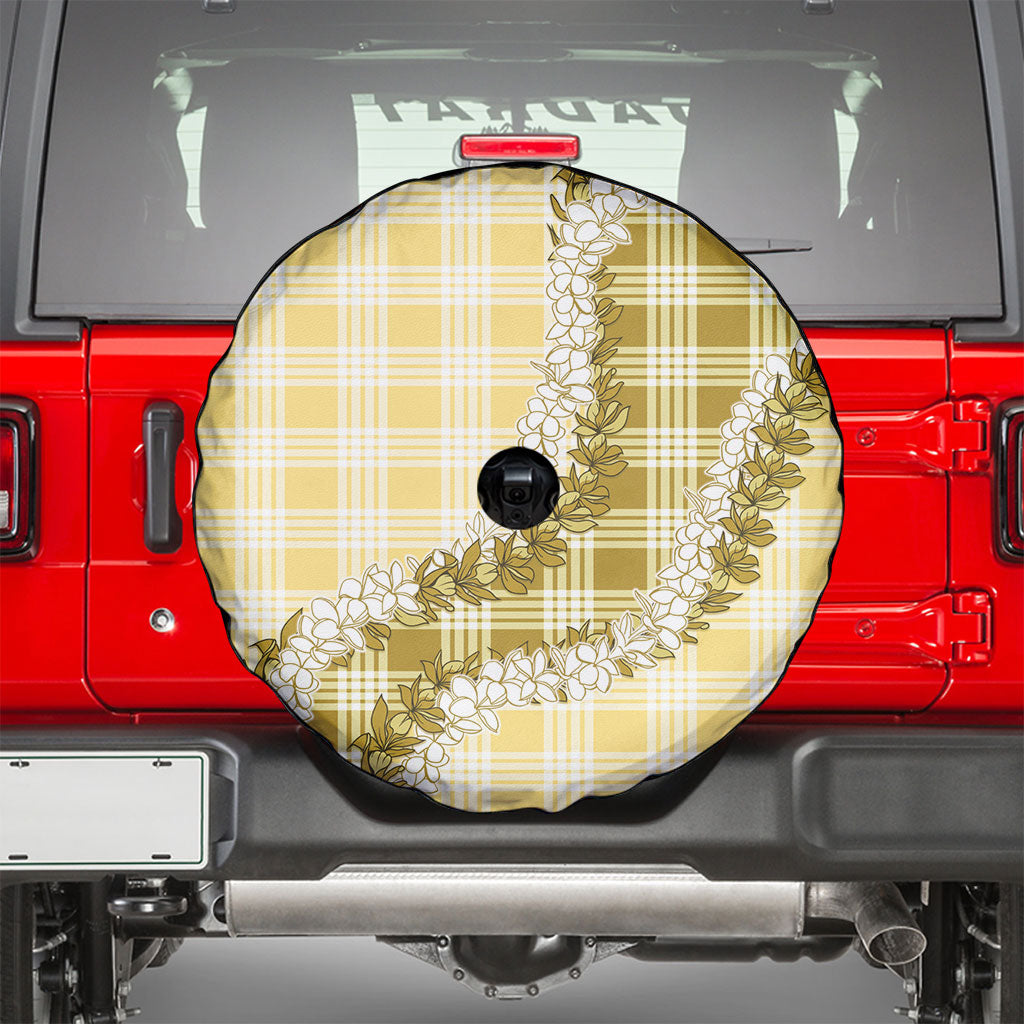 Yellow Hawaii Palaka Spare Tire Cover Hawaiian Honohono Lei