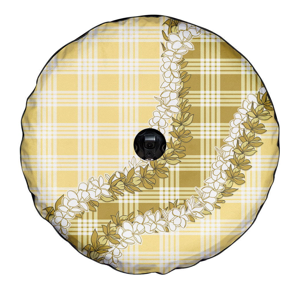 Yellow Hawaii Palaka Spare Tire Cover Hawaiian Honohono Lei