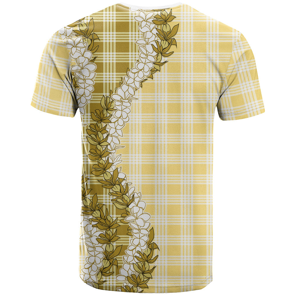 Yellow Hawaii Palaka T Shirt Hawaiian Honohono Lei