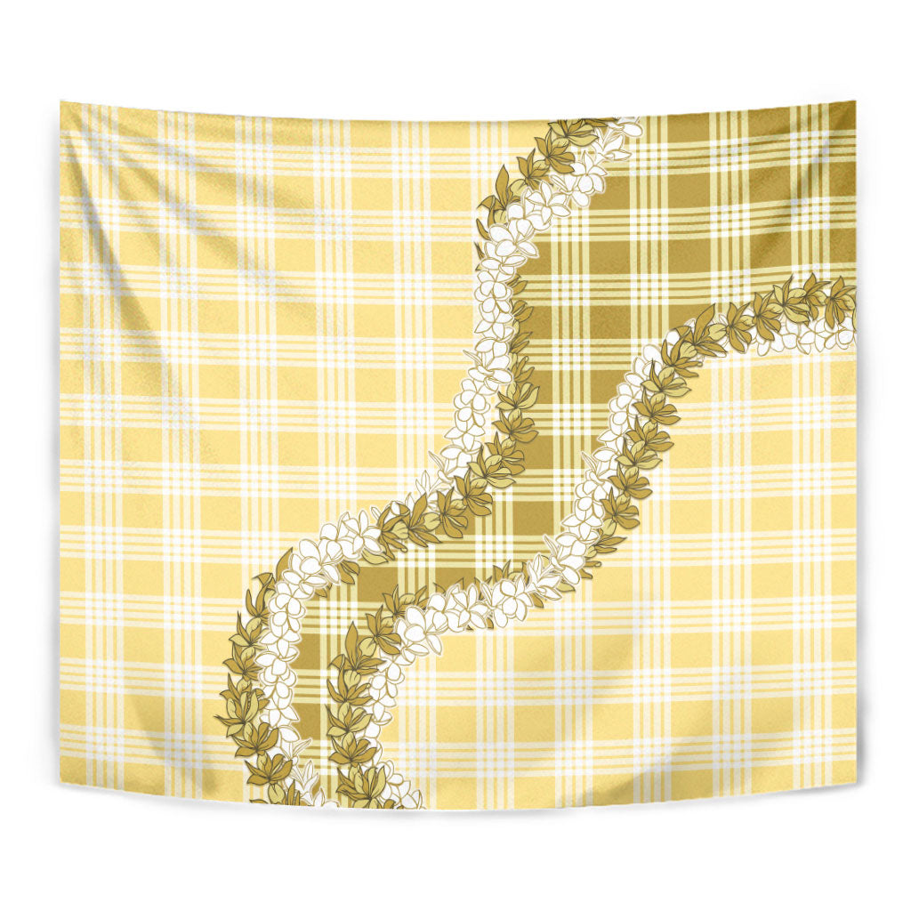 Yellow Hawaii Palaka Tapestry Hawaiian Honohono Lei