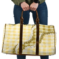 Yellow Hawaii Palaka Travel Bag Hawaiian Honohono Lei