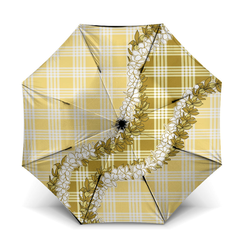 Yellow Hawaii Palaka Umbrella Hawaiian Honohono Lei
