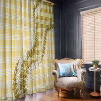 Yellow Hawaii Palaka Window Curtain Hawaiian Honohono Lei