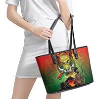 Vanuatu July 30th 1980 Leather Tote Bag Happy Independence Day - Polynesian Pride