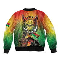 Vanuatu July 30th 1980 Sleeve Zip Bomber Jacket Happy Independence Day - Polynesian Pride