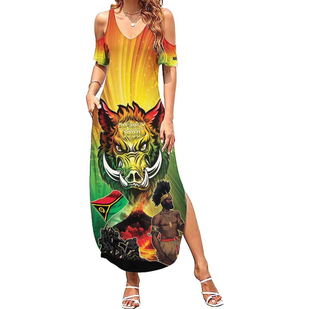 Vanuatu July 30th 1980 Summer Maxi Dress Happy Independence Day - Polynesian Pride