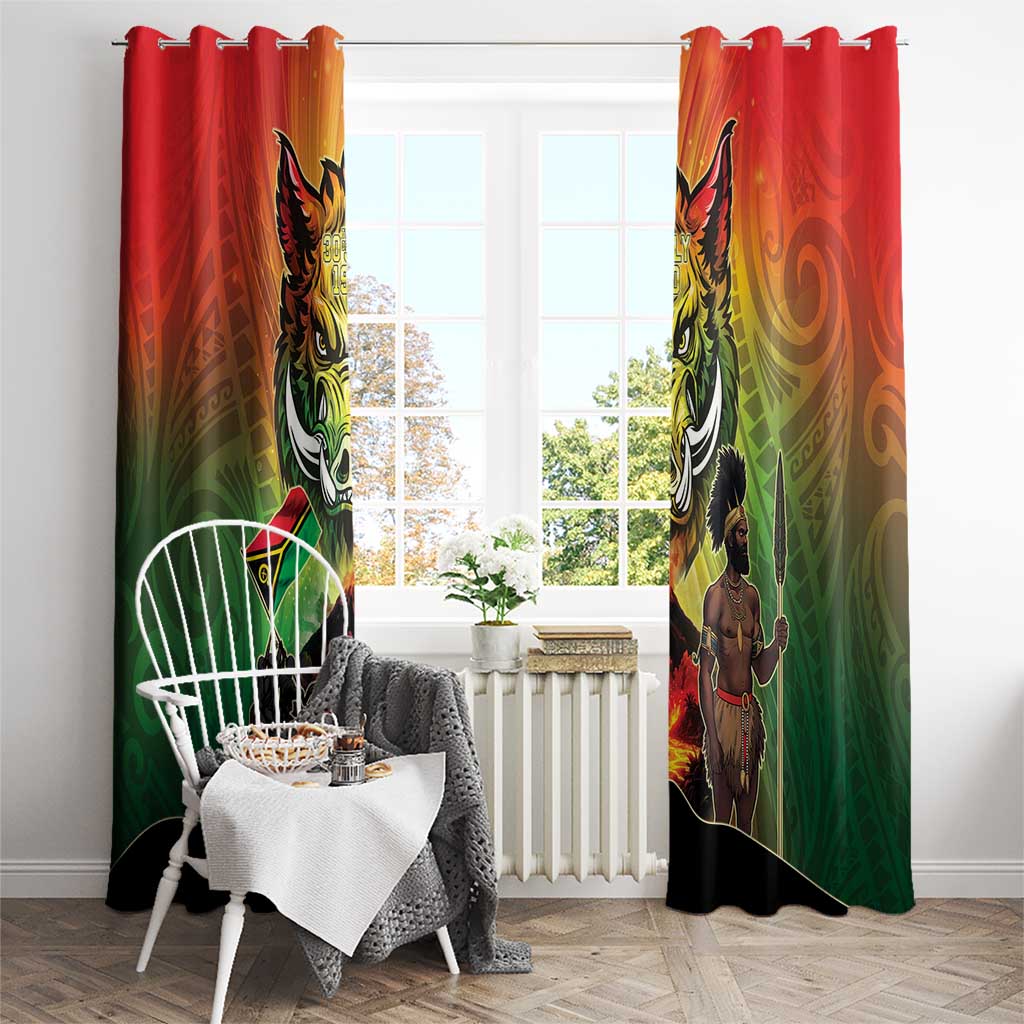 Vanuatu July 30th 1980 Window Curtain Happy Independence Day - Polynesian Pride