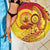 Vanuatu 45 Yia Indipendens Anivesari Beach Blanket Tamtam Drum With Boar Tusk - Polynesian Pride