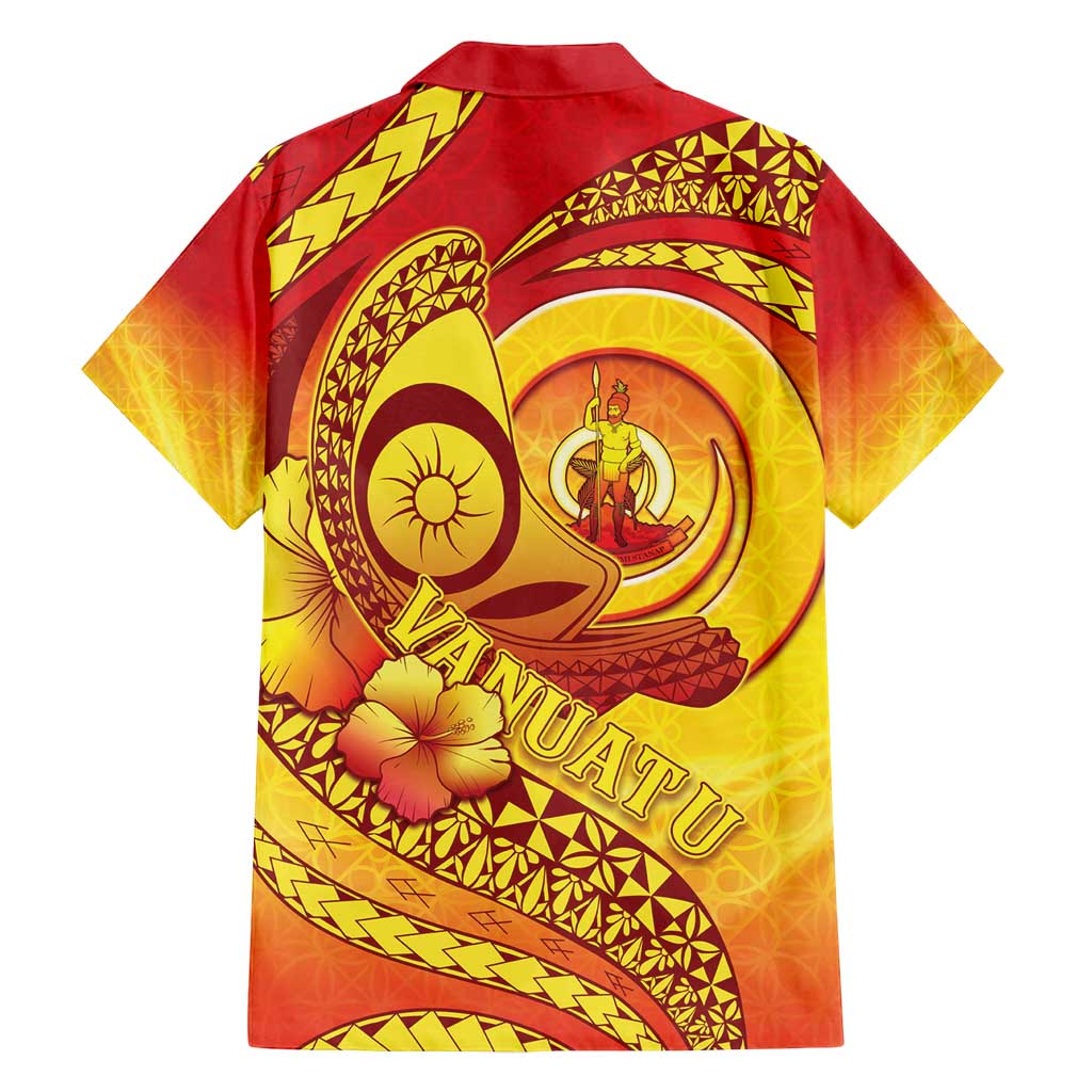 Vanuatu 45 Yia Indipendens Anivesari Family Matching Tank Maxi Dress and Hawaiian Shirt Tamtam Drum With Boar Tusk LT05 - Polynesian Pride