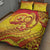 Vanuatu 45 Yia Indipendens Anivesari Quilt Bed Set Tamtam Drum With Boar Tusk - Polynesian Pride