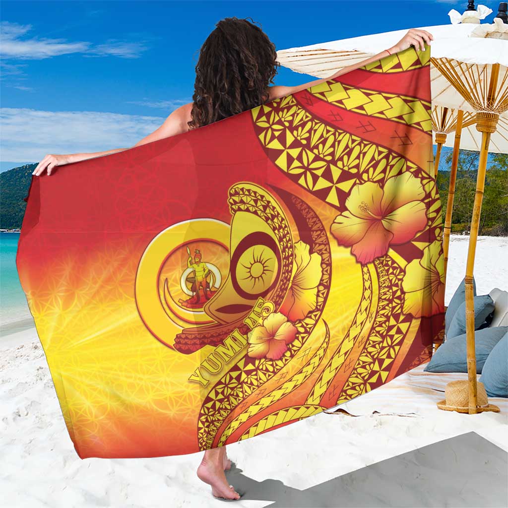 Vanuatu 45 Yia Indipendens Anivesari Sarong Tamtam Drum With Boar Tusk - Polynesian Pride