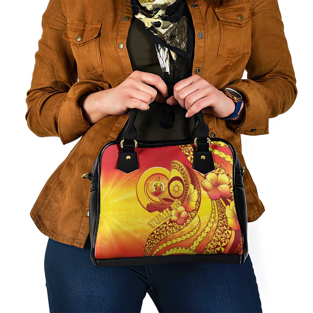Vanuatu 45 Yia Indipendens Anivesari Shoulder Handbag Tamtam Drum With Boar Tusk - Polynesian Pride