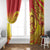 Vanuatu 45 Yia Indipendens Anivesari Window Curtain Tamtam Drum With Boar Tusk - Polynesian Pride