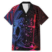 Samoan Pride Family Matching Mermaid Dress and Hawaiian Shirt The Tui Manua LT05 Dad's Shirt - Short Sleeve Black - Polynesian Pride