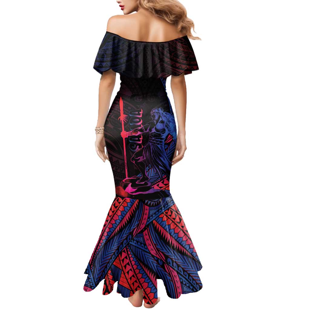 Samoan Pride Family Matching Mermaid Dress and Hawaiian Shirt The Tui Manua LT05 - Polynesian Pride