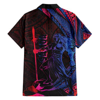 Samoan Pride Family Matching Off The Shoulder Long Sleeve Dress and Hawaiian Shirt The Tui Manua LT05 - Polynesian Pride
