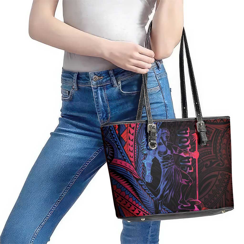 Samoan Pride Leather Tote Bag The Tui Manua - Polynesian Pride