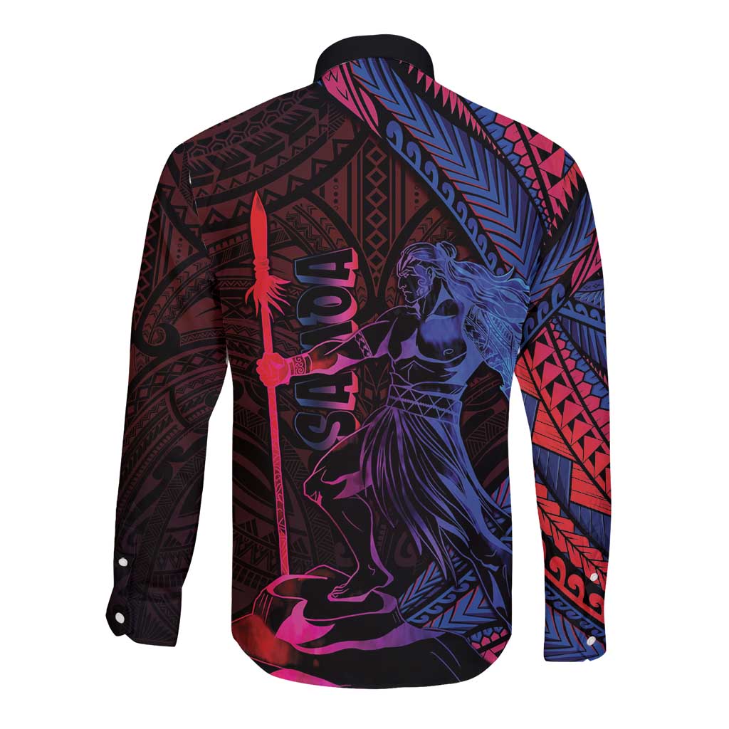 Samoan Pride Long Sleeve Button Shirt The Tui Manua - Polynesian Pride