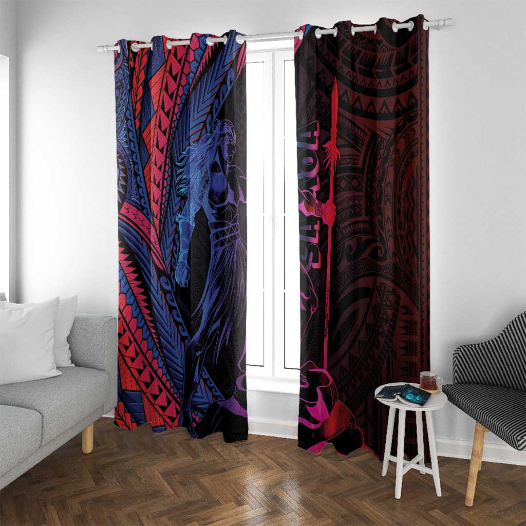 Samoan Pride Window Curtain The Tui Manua - Polynesian Pride