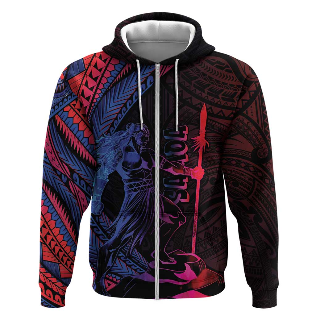 Samoan Pride Zip Hoodie The Tui Manua - Polynesian Pride