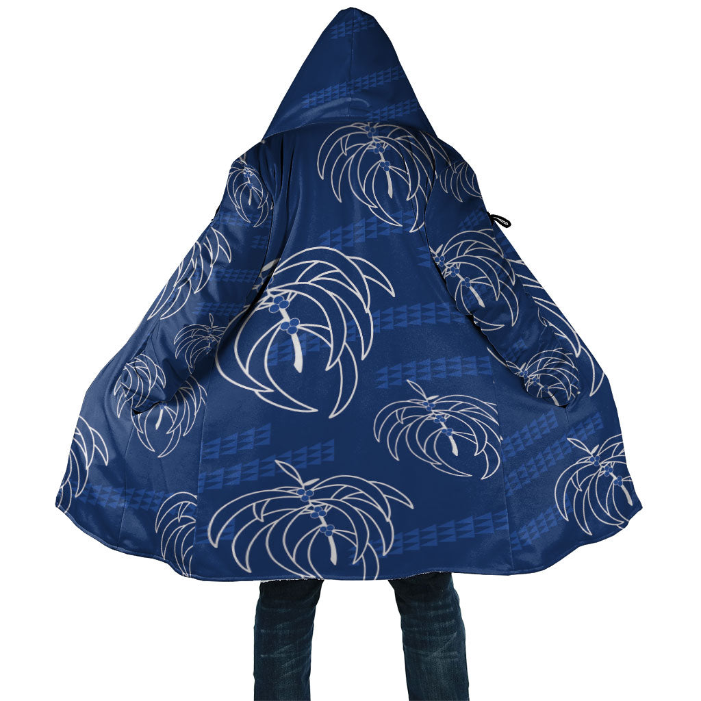 Aloha Hawaii Acacia Koa Leaves Cloak Navy Kakau Tribal Pattern LT05 Unisex Navy - Polynesian Pride