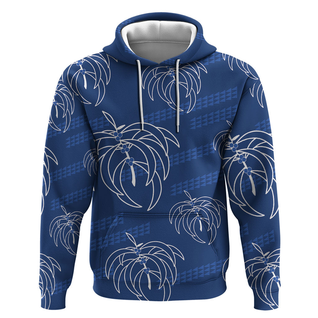 Aloha Hawaii Acacia Koa Leaves Zip Hoodie Navy Kakau Tribal Pattern LT05 Pullover Hoodie Navy - Polynesian Pride