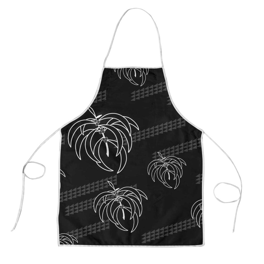 Aloha Hawaii Acacia Koa Leaves Apron Black Kakau Tribal Pattern LT05 Black - Polynesian Pride