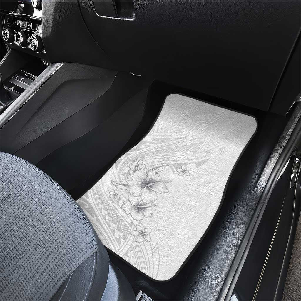 Lotu Tamaiti Samoa Car Mats White Sunday Polynesian Tribal Pattern Elegant Style