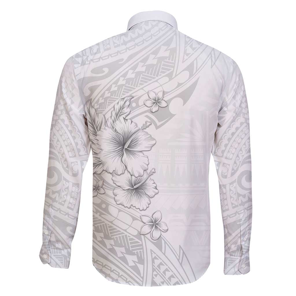 Lotu Tamaiti Samoa Family Matching Mermaid Dress and Hawaiian Shirt White Sunday Polynesian Tribal Pattern Elegant Style LT05 - Polynesian Pride