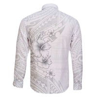 Lotu Tamaiti Samoa Family Matching Tank Maxi Dress and Hawaiian Shirt White Sunday Polynesian Tribal Pattern Elegant Style LT05 - Polynesian Pride