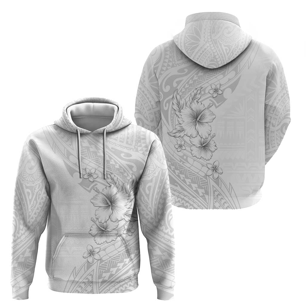 Lotu Tamaiti Samoa Hoodie White Sunday Polynesian Tribal Pattern Elegant Style