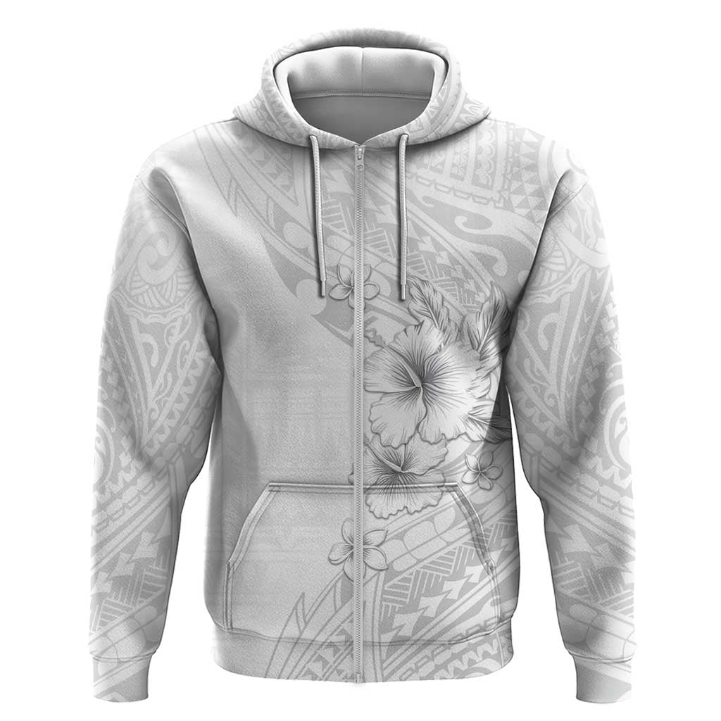 Lotu Tamaiti Samoa Hoodie White Sunday Polynesian Tribal Pattern Elegant Style