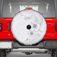 Lotu Tamaiti Samoa Spare Tire Cover White Sunday Polynesian Tribal Pattern Elegant Style LT05 - Polynesian Pride