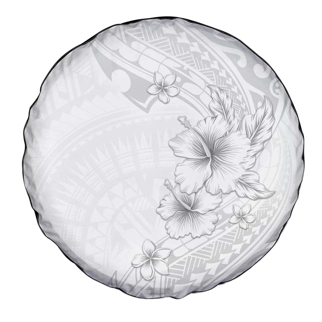 Lotu Tamaiti Samoa Spare Tire Cover White Sunday Polynesian Tribal Pattern Elegant Style LT05 - Polynesian Pride