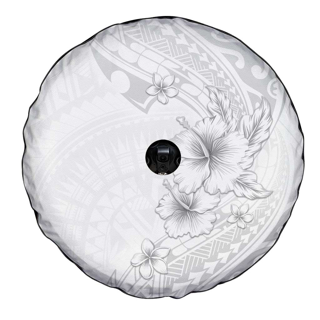 Lotu Tamaiti Samoa Spare Tire Cover White Sunday Polynesian Tribal Pattern Elegant Style LT05 - Polynesian Pride
