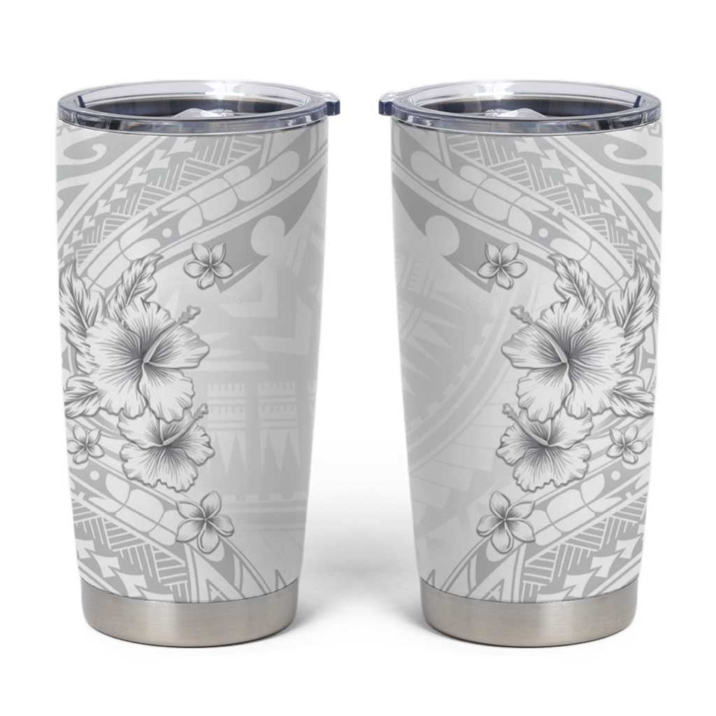 Lotu Tamaiti Samoa Tumbler Cup White Sunday Polynesian Tribal Pattern Elegant Style LT05 White - Polynesian Pride